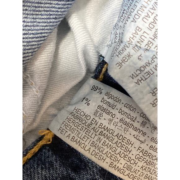 Zara Women's Blue High Waisted Slim Fit Flared Bootcut Leg Denim Jeans Pants 4 - Picture 5 of 5